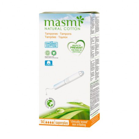 Тампоны органические Masmi Super Plus с аппликатором, 12 шт