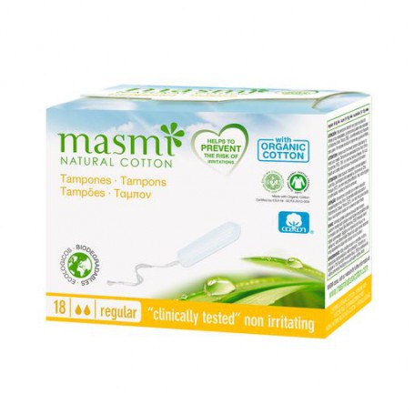 Тампоны органические Masmi Regular без аппликатора, 18 шт