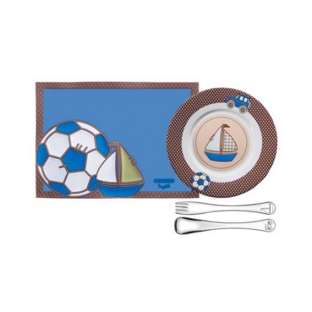 Набор посуды детск. TRAMONTINA BABY Le Petit Blue,4пр,64250/680
