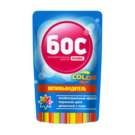 Пятновыводитель порошкообразный БОС Плюс Color для цветных тканей, 200 г
