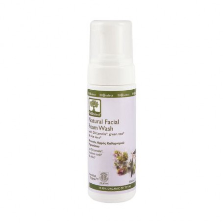 Очищающая пенка для умывания BIOselect Natural Facial Foam Wash с диктамелией, зеленым чаем и алоэ, 150 мл