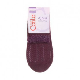 Носки женские Conte Elegant AJOUR 15С-82СП (люрекс) хлопчатобумажные Баклажан р.23