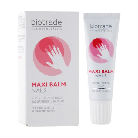 Бальзам для ногтей и кутикулы Biotrade Maxi Balm Nails для укрепления и смягчения, с витаминами A, Е и ланолином, 15 мл