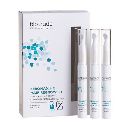 Гель для стимуляции роста волос Biotrade Sebomax Hair Regrowth Growth Stimulating Hair Gel, 3*8.5 мл