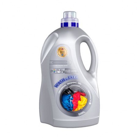 Гель для стирки Wash and Free универсальный, 120 стирок, 5 кг