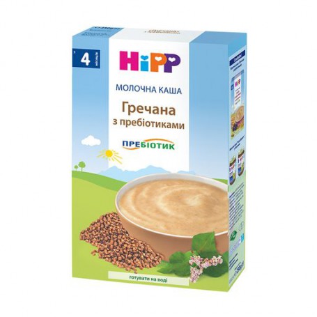 Детская молочная каша HiPP Гречневая, с пребиотиками, с 4 месяцев, 250 г
