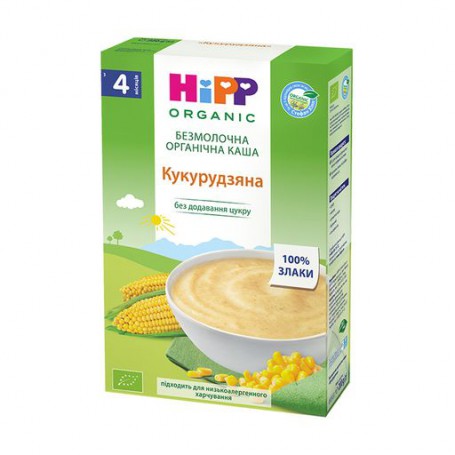 Детская органическая безмолочная каша HiPP Кукурузная, с 4 месяцев, 200 г