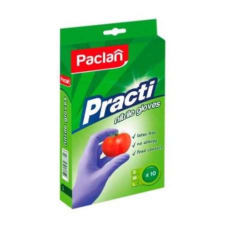Перчатки нитриловые Paclan L, 10 шт