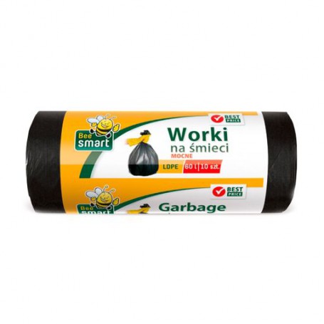 Пакеты для мусора Paclan Bee Smart Bin Liner с завязками 60 л, 10 шт
