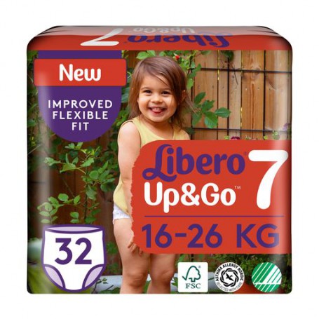 Подгузники-трусики Libero Up & Go размер 7 (16-26 кг), 30 шт
