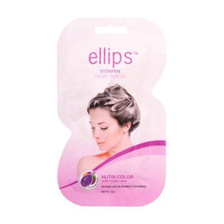 Маска для волос Ellips Vitamin Hair Mask Nutri Color Сияние цвета, 20 г