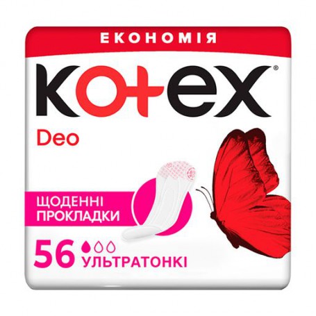 Ежедневные прокладки Kotex Deo Ultraslim, 56 шт