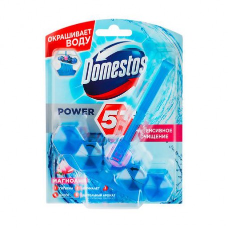 Блок для очищения унитаза Domestos Power 5 Цветочный букет, 53 г