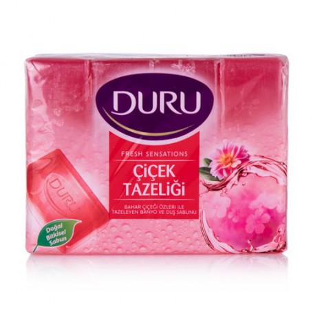 Мыло твердое DURU Fresh Sensations, Цветочное облако, экопак 4*150 г