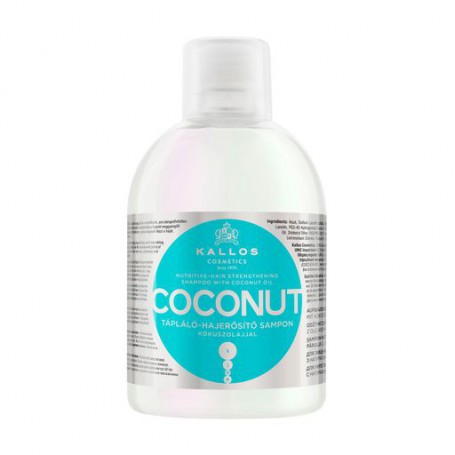 Укрепляющий шампунь для волос Kallos Cosmetics Shampoo with Coconut Oil с кокосовым маслом, 1 л