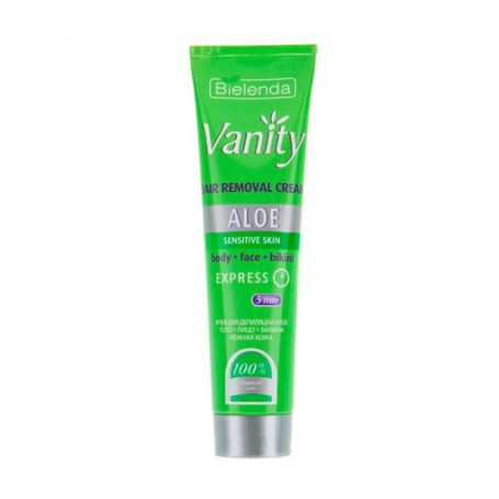 Kрем для депиляции тела, лица и бикини Bielenda Vanity алое, 100 мл