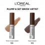 Тушь для бровей L'Oreal Paris Brow Artist Plump & Set для фиксации формы и придания цвета 108 Темный брюнет, 4.9 мл