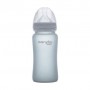 Стеклянная бутылочка для кормления Everyday Baby Silicone Coated от 3 месяцев, с силиконовым покрытием, серая, 240 мл (10231)
