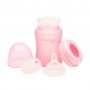 Стеклянная бутылочка для кормления Everyday Baby Silicone Coated с рождения, с силиконовым покрытием, розовая, 150 мл (10208)