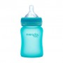 Стеклянная бутылочка для кормления Everyday Baby Heat Sensing с рождения, термочувствительная, бирюзовая, 150 мл (10203)
