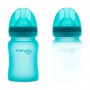 Стеклянная бутылочка для кормления Everyday Baby Heat Sensing с рождения, термочувствительная, бирюзовая, 150 мл (10203)