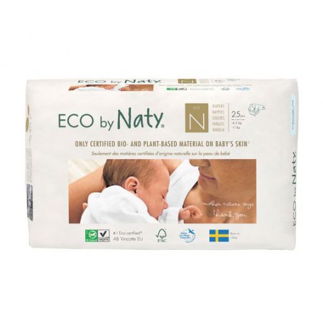 Подгузники органические Naty, размер 0 (до 4.5 кг), 25 шт