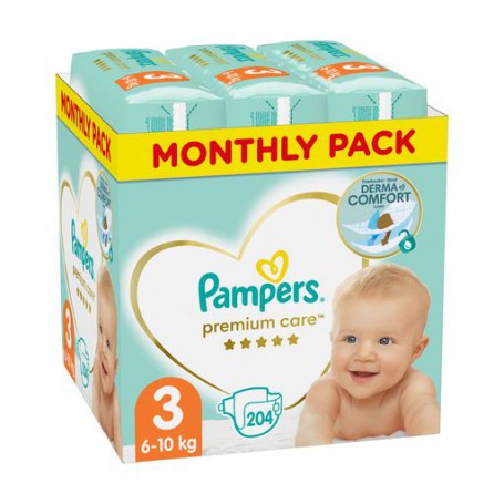 Подгузники Pampers Premium Care размер 3 (6-10 кг), 200 шт