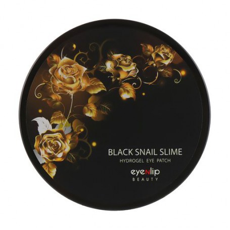 Патчи для глаз Eyenlip Black Snail Slime Hydrogel Eye Patch с муцином черной улитки, 60 шт