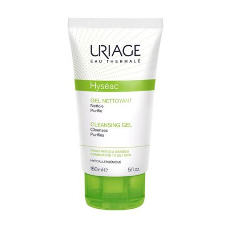 Очищающий гель для лицаUriage Hyseac Cleansing Gel для мягкого очищения жирной, комбинированной и проблемной кожи, 150 мл