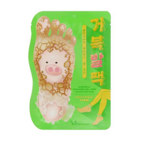 Отшелушивающая маска-носочки для ног Elizavecca Witch Piggy Hell-Pore Turtles Foot Pack, 1 пара