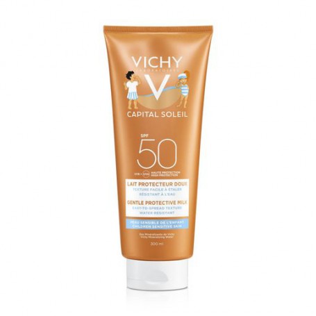 Детское солнцезащитное молочко Vichy Ideal Soleil Gentle Protective Milk Kids SPF 50 водостойкое, для чувствительной кожи, 300 м