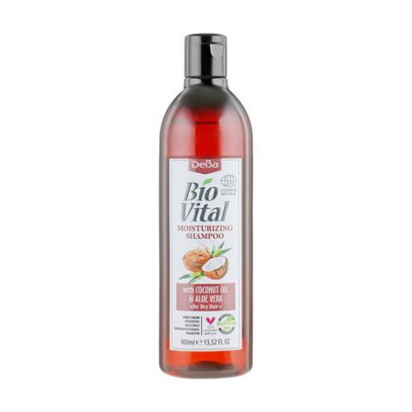 Увлажняющий шампунь для волос DeBa Bio Vital Shampoo с маслом кокоса и алоэ вера, 400 мл