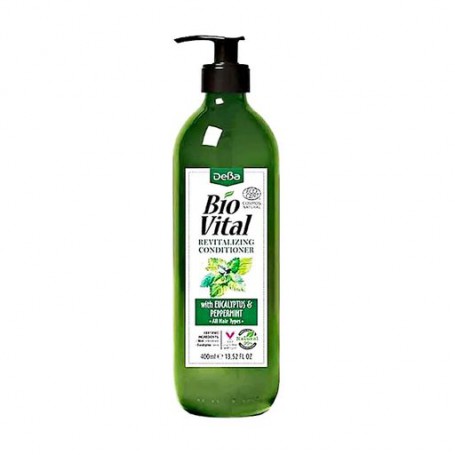 Восстанавливающий кондиционер DeBa Bio Vital Revitalizing Conditioner с мятой и эвкалиптом, для всех типов волос, 400 мл