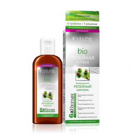 Биоактивный репейный шампунь для волос Eveline Cosmetics Repair Bio, 150 мл