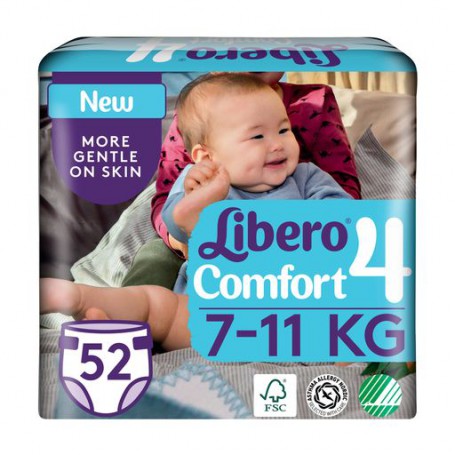 Подгузники Libero Comfort размер 4 (7-11 кг), 50 шт