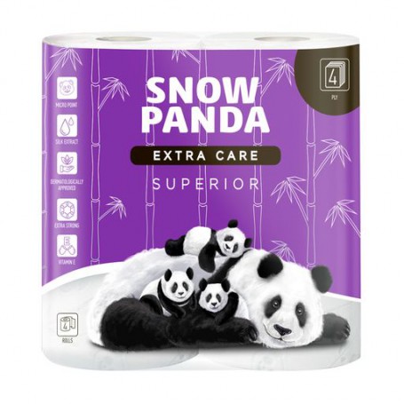 Туалетная бумага Снежная Панда Extra Care Superior 4-слойная, 4 шт