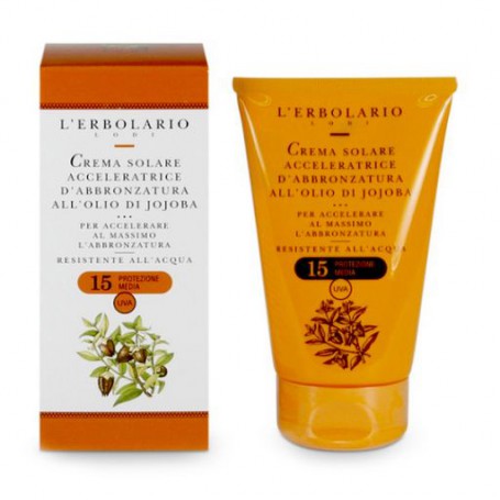Крем для быстрого загара L'Erbolario Crema Solare Acceleratrice D'Abbronzatura All'Olio Di Jojoba, SPF 15, 125 мл