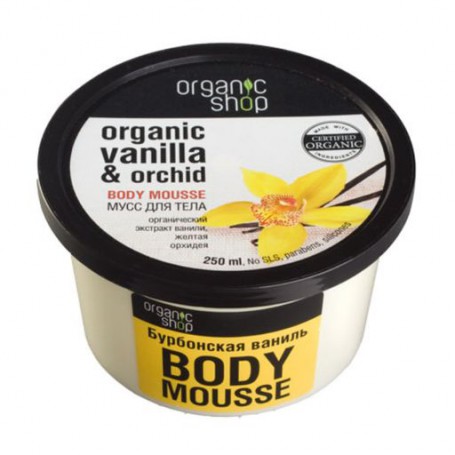 Мусс для тела Organic Shop Vanilla and Orchid Body Mousse Бурбонская ваниль, 250 мл