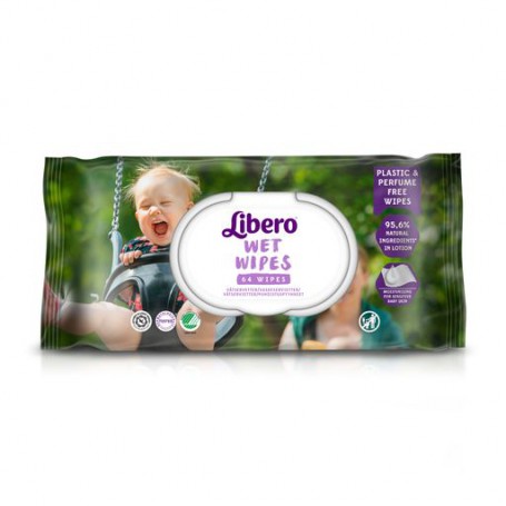 Детские влажные салфетки Libero Wet Wipes, 64 шт