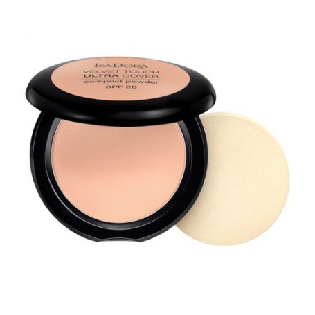 Компактная пудра для лица IsaDora Velvet Touch Ultra Cover Compact Powder SPF 20, 63 Cool Sand, 7.5 г