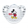 Пустышка ортодонтическая NUK Trendline Disney Mickey силиконовая, красная и белая, 0-6 мес, 2 шт (10175209)