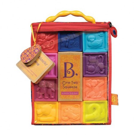Развивающие силиконовые кубики Battat Lite Посчитай-ка! 10 кубиков в сумочке, от 6 месяцев (BX1002Z)