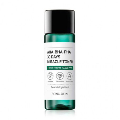 Очищающий тонер для лица Some By Mi AHA, BHA, PHA 30 Days Miracle Toner для проблемной кожи, 30 мл