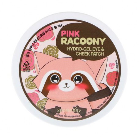 Гидрогелевые патчи для глаз и скул Secret Key Pink Racoony Hydro-Gel Eye & Cheek Patch с розой, 60 шт