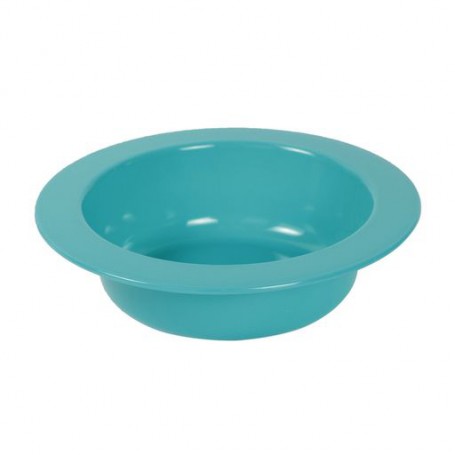 Детская тарелка глубокая для кормления Курносики от 6 месяцев, бирюзовая (7054)