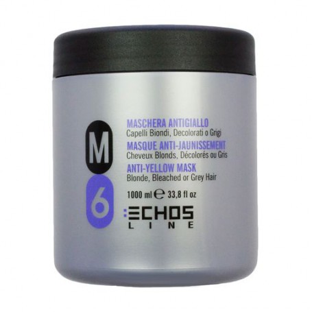 Маска с антижелтым эффектом Echosline M6 Anti-Yellow Mask для светлых, обесцвеченных и седых волос, 1 л
