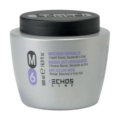 Маска с антижелтым эффектом Echosline M6 Anti-Yellow Mask для светлых, обесцвеченных и седых волос, 500 мл