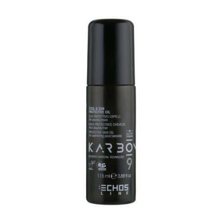 Защитное масло для волос Echosline Karbon 9 Pool & Sun Protective Oil для бассейна и моря, 115 мл