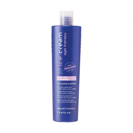Бессульфатный регенерирующий шампунь Inebrya Ice Cream Age Therapy Hair Lift Shampoo, для зрелых и пористых волос, 300 мл