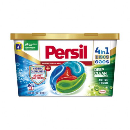 Диски для стирки Persil Color 4 in 1 Discs Deep Clean Plus Active Fresh Нейтрализация запаха, 11 стирок, 11 шт